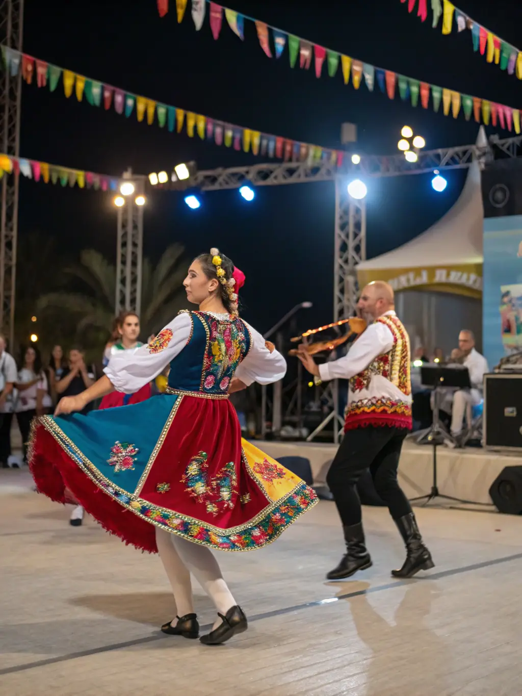 A captivating image of a cultural event featuring traditional music and dance, celebrating cultural heritage and diversity.